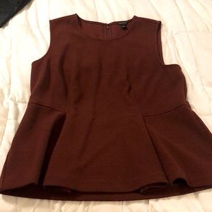 Ann Taylor sleeveless peplum top